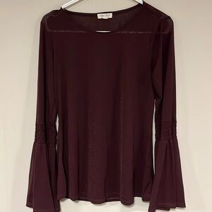 Ultra flirt, burgundy, blouse, size medium